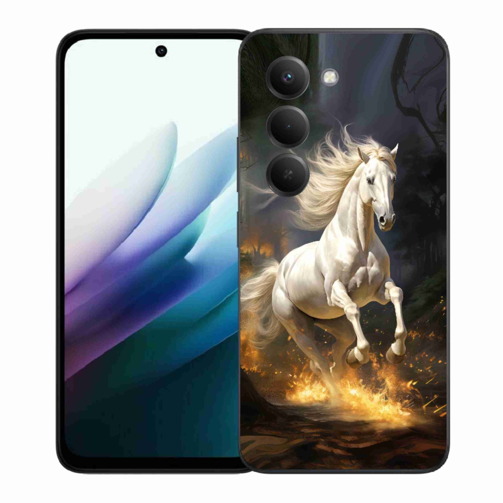 Gelový kryt mmCase na Xiaomi Redmi 15 4G/5G (171mm) - bílý kůň 2