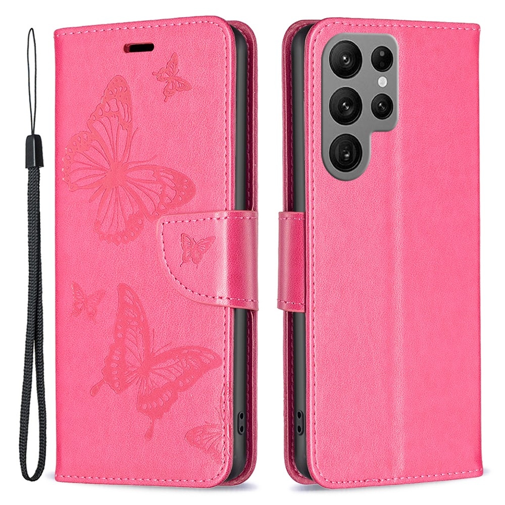 Butterfly knížkové pouzdro na Samsung Galaxy S24 Ultra - rose