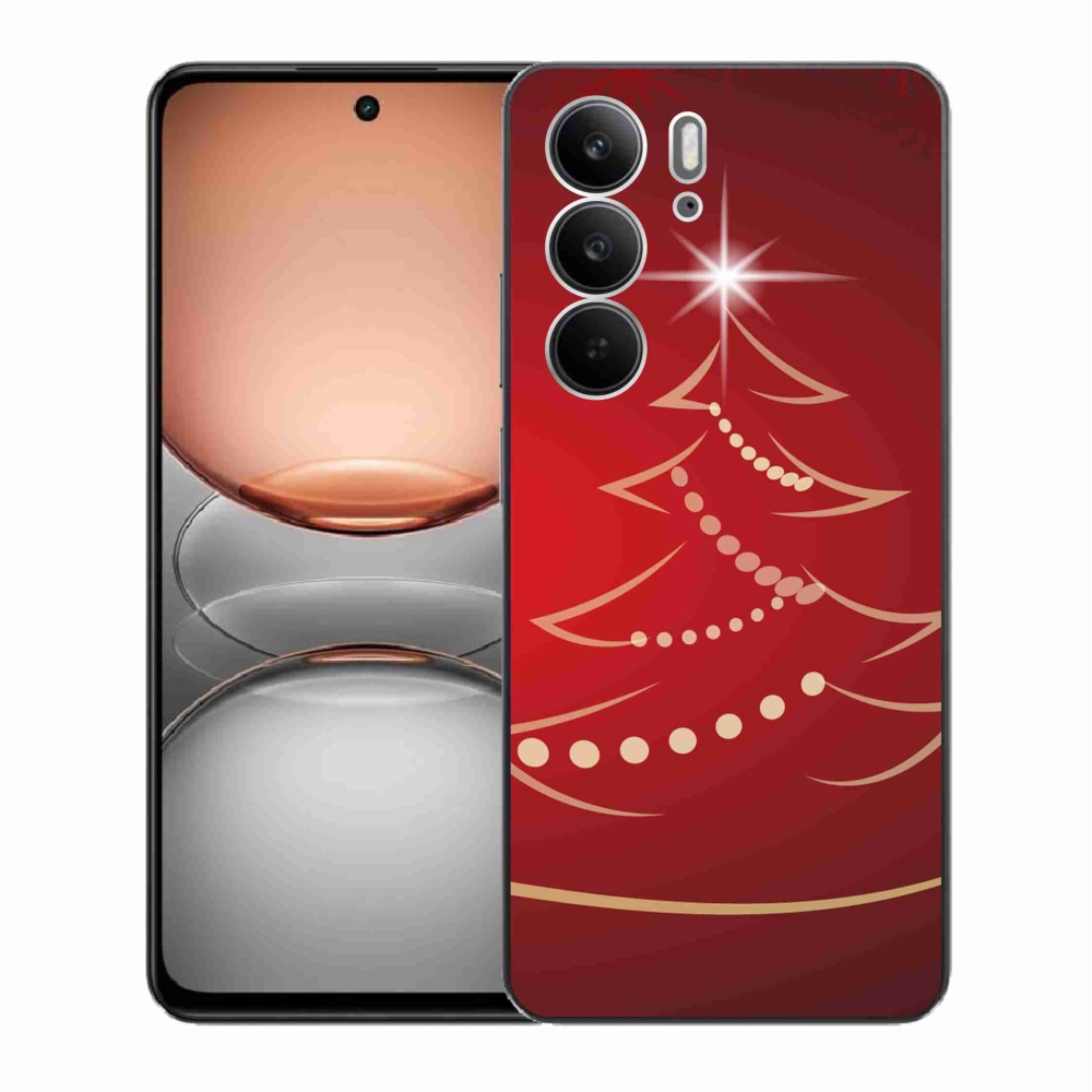 Gelový kryt mmCase na Realme C75 - kreslený vánoční stromek