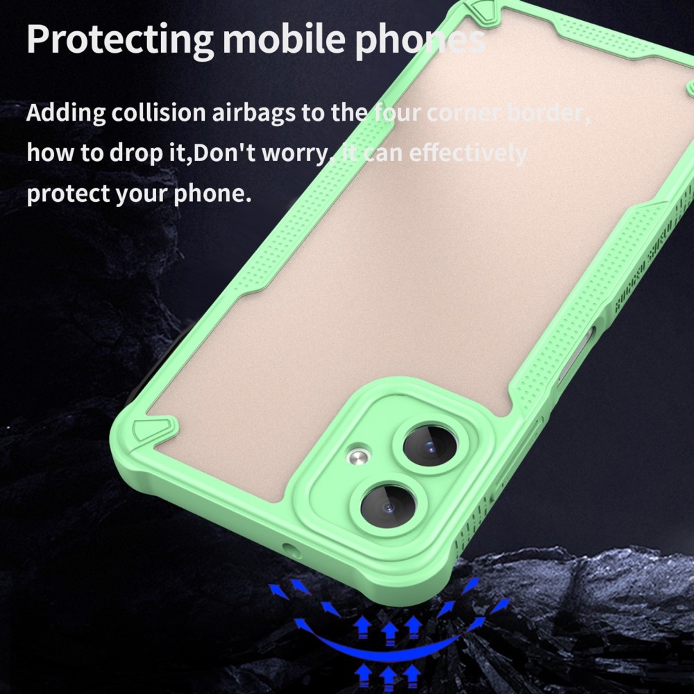 Frosted odolný kryt na Samsung Galaxy A06 4G - zelený