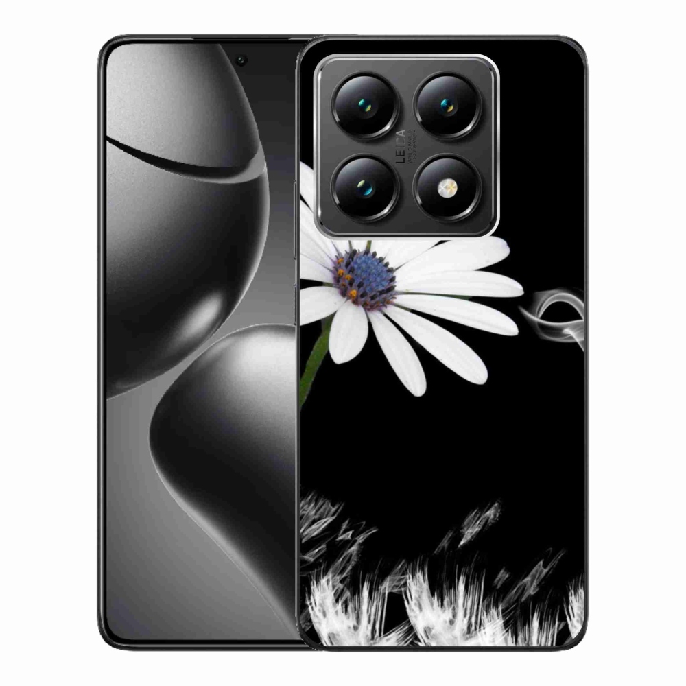 Gelový kryt mmCase na Xiaomi 14T - bílá květina