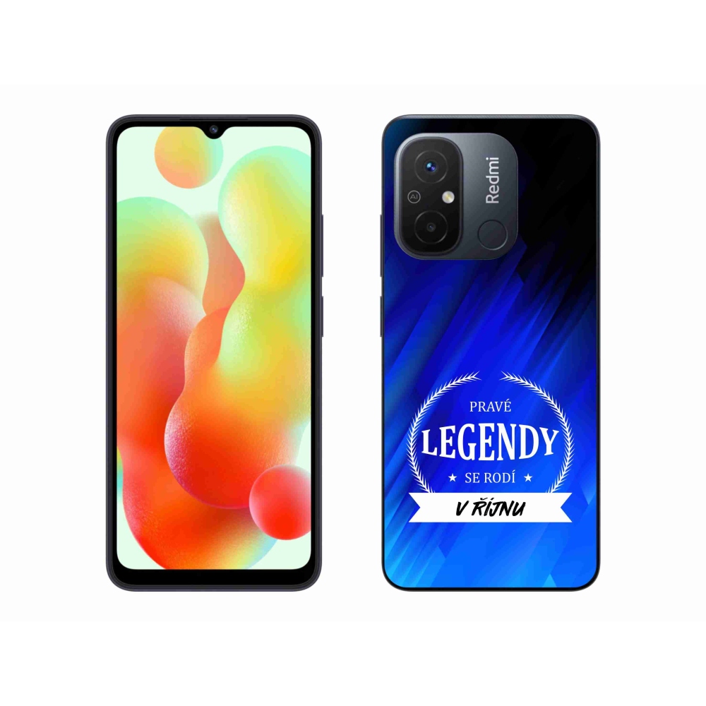 Gelový kryt mmCase na Xiaomi Redmi 12C - legendy v říjnu modré pozadí