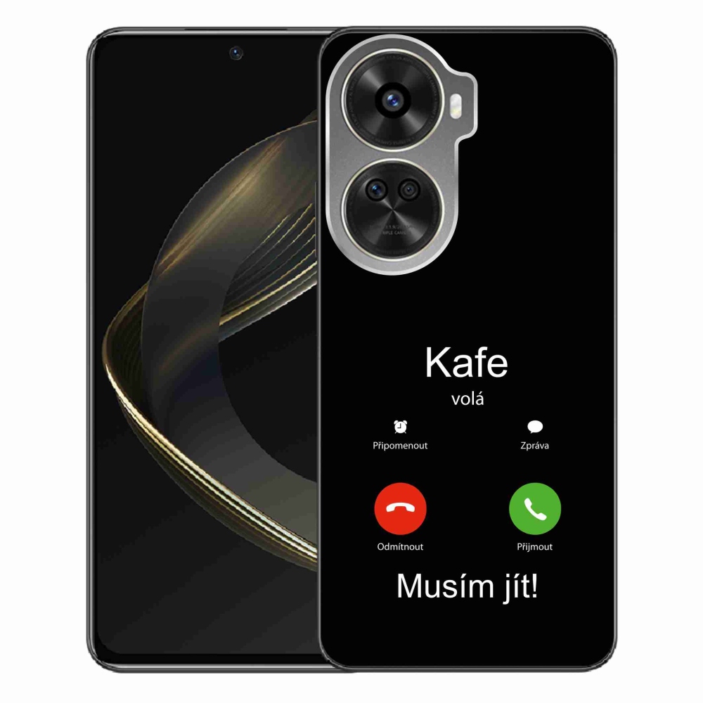 Gelový kryt mmCase na Huawei Nova 12 SE - kafe volá černé pozadí
