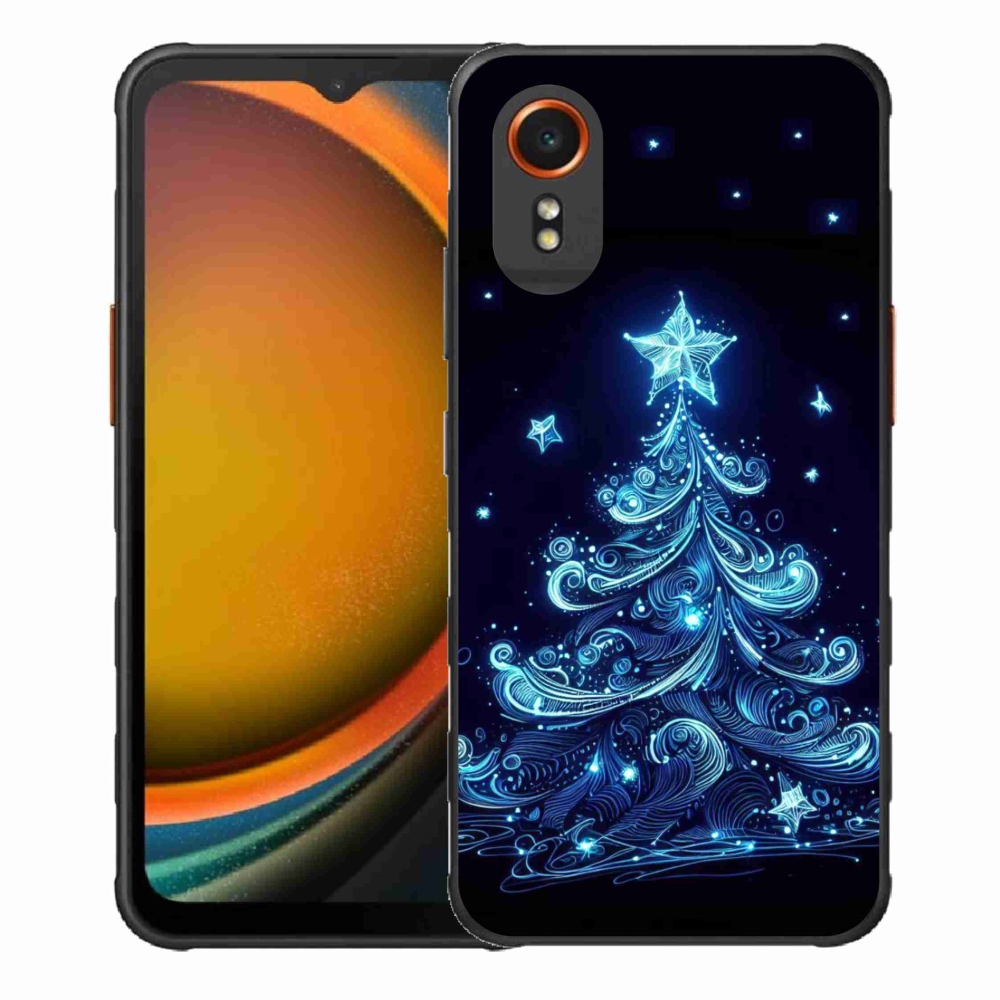 Gelový kryt mmCase na Samsung Galaxy Xcover 7 - neonový vánoční stromek 4