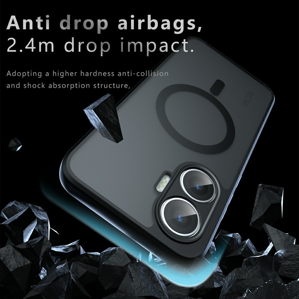 Case matný gelový obal s MagSafe na Xiaomi Poco F7 5G - černý