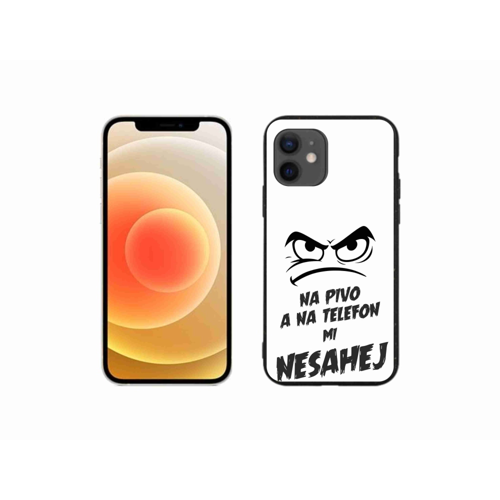 Gelový kryt mmCase na iPhone 12 mini - pivní motiv 2 bílé pozadí