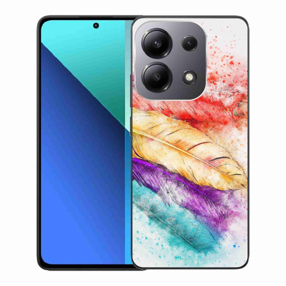 Gelový kryt mmCase na Xiaomi Redmi Note 13 - barevné peří