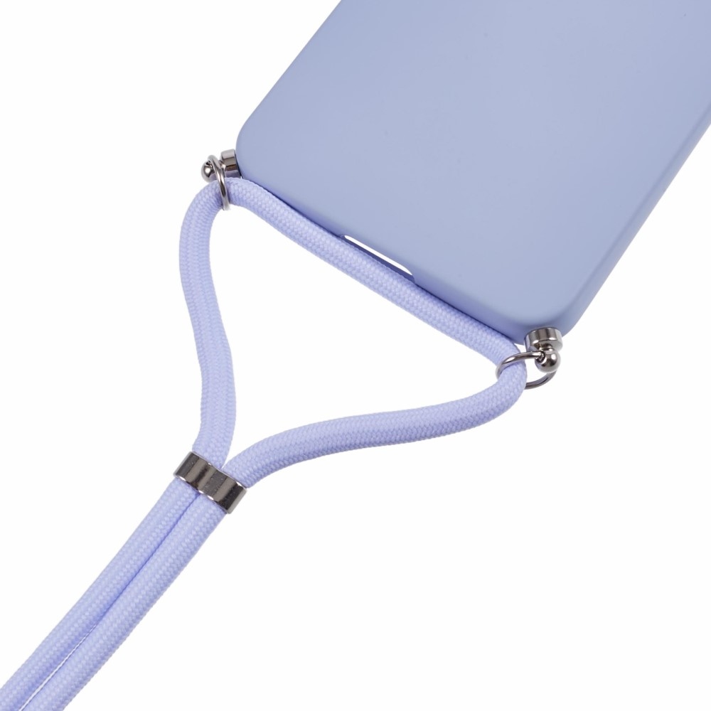 Lining gelový obal se šňůrkou na Samsung Galaxy S25+ - světlefialový