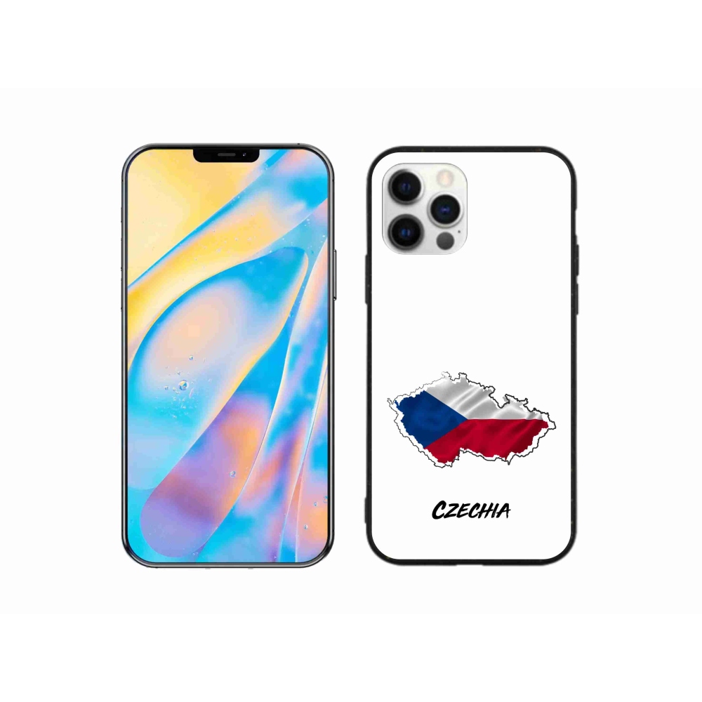 Gelový kryt mmCase na iPhone 12 Pro - Czechia bílé pozadí