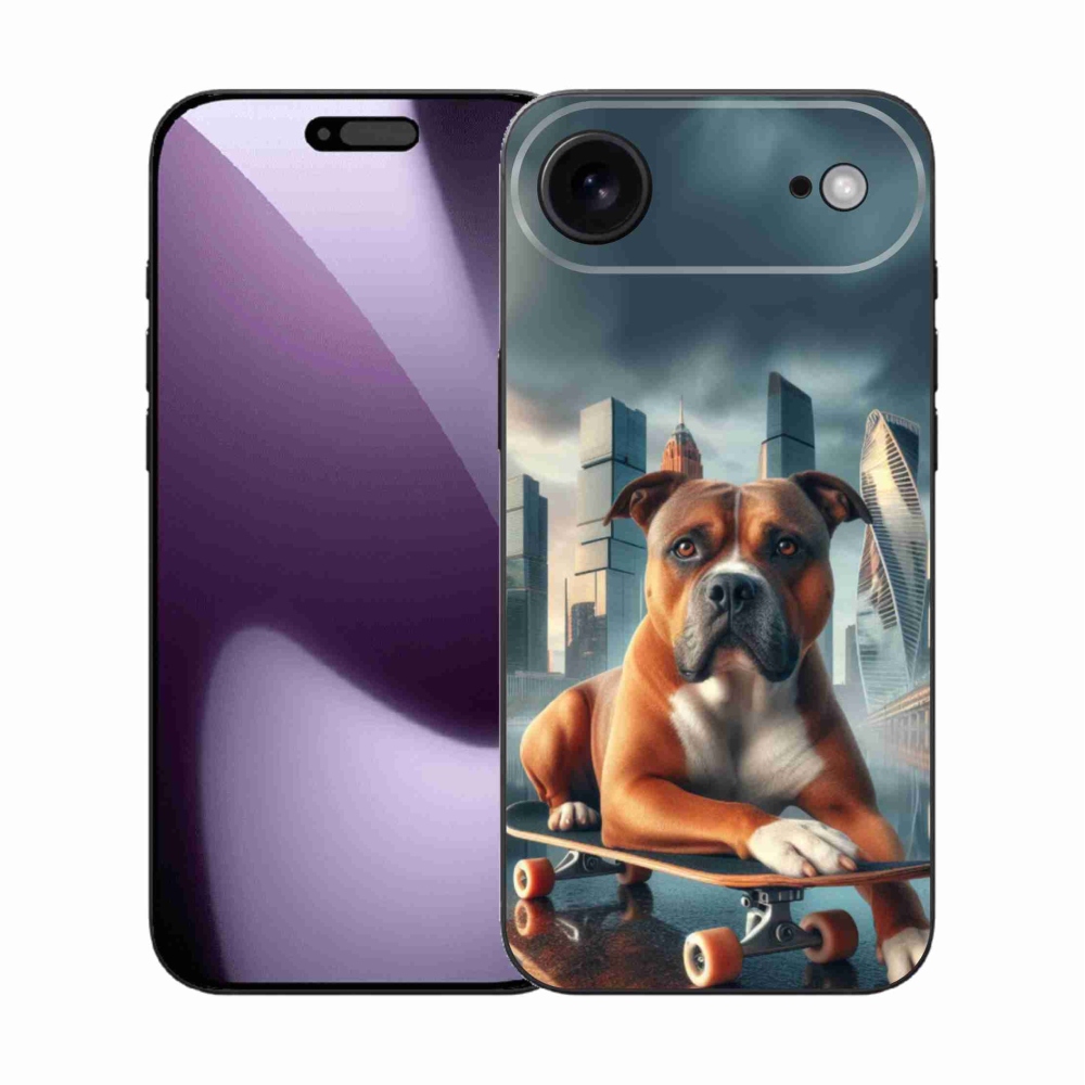 Gelový kryt mmCase na iPhone 17 Air - pes na skateboardu