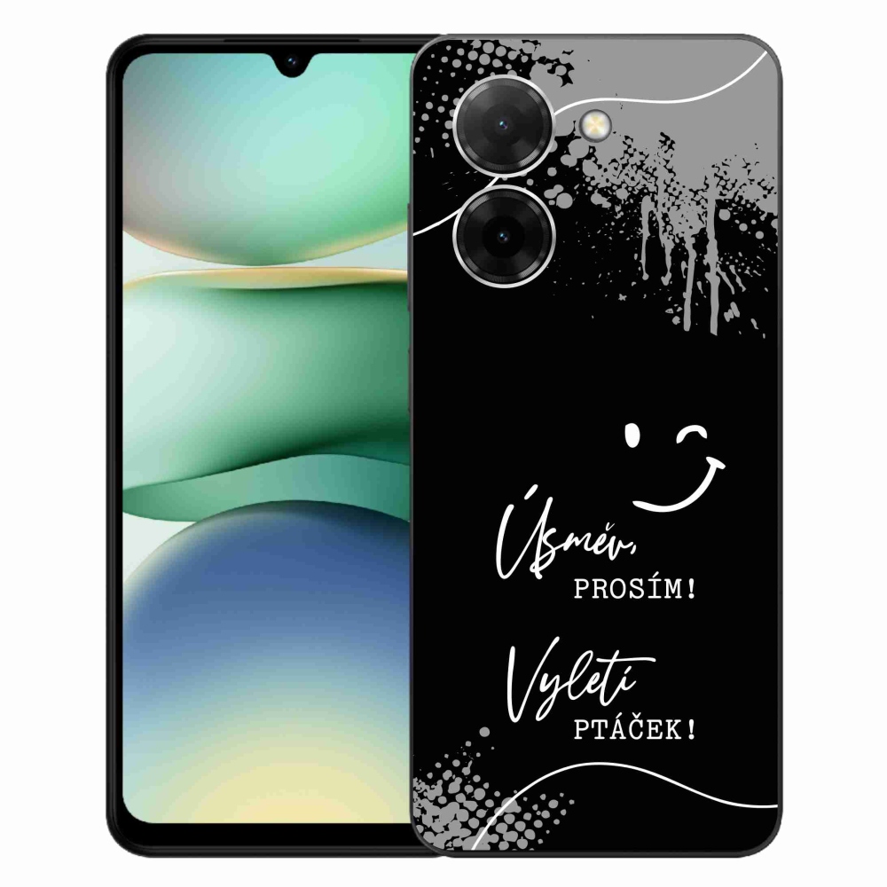 Gelový kryt mmCase na Xiaomi Redmi A5 (171.7x77.8x8.3mm) - vtipný text 4 černé pozadí