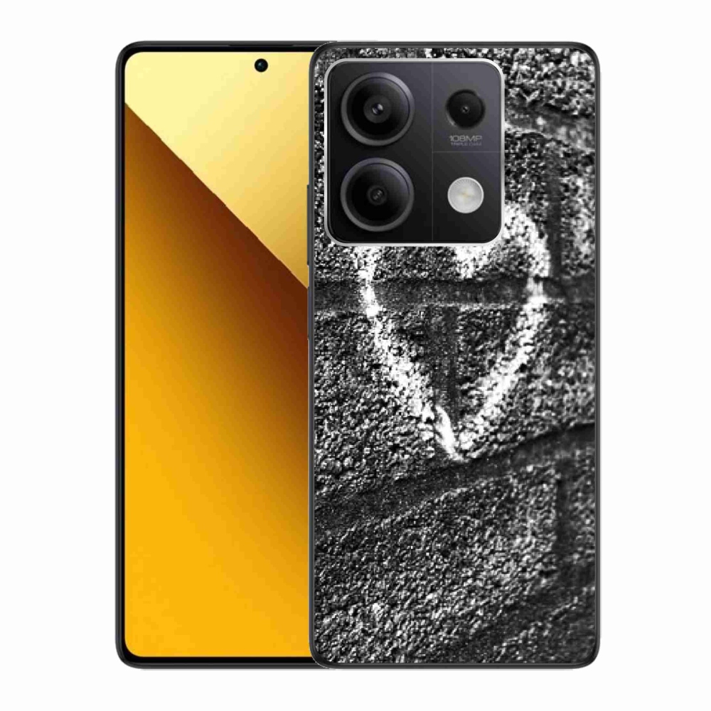 Gelový kryt mmCase na Xiaomi Redmi Note 13 5G - srdce na zdi