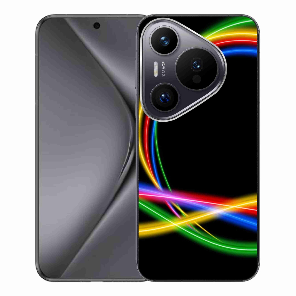 Gelový obal mmCase na Huawei Pura 70 Pro - neonové kruhy