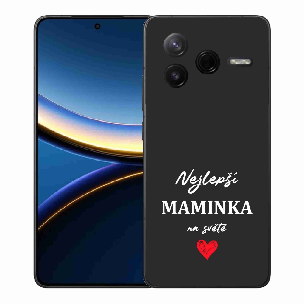 Gelový kryt mmCase na Xiaomi Poco F7 Pro - nejlepší maminka 1 černé pozadí
