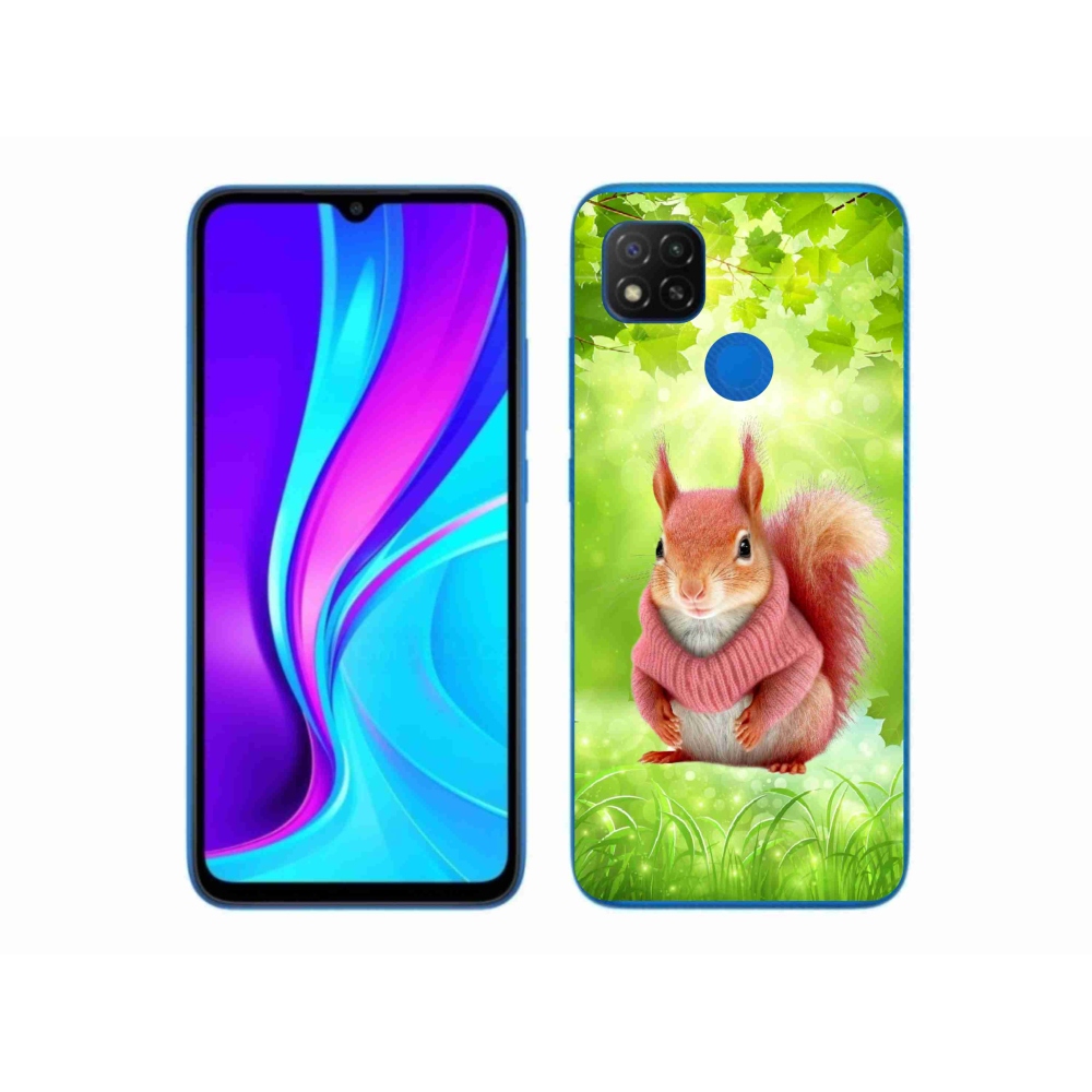 Gelový kryt mmCase na Xiaomi Redmi 9C - veverka ve svetru