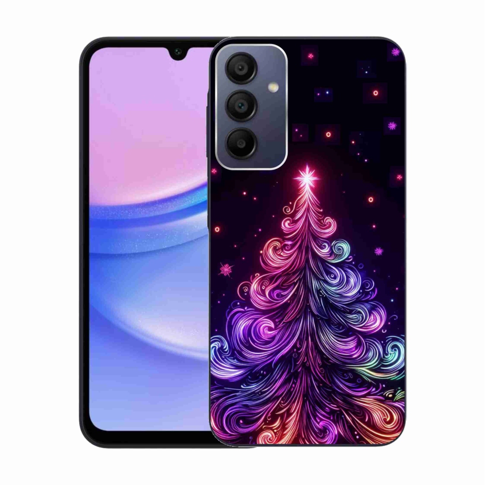 Gelový kryt mmCase na Samsung Galaxy A15 4G/5G - neonový vánoční stromek 1