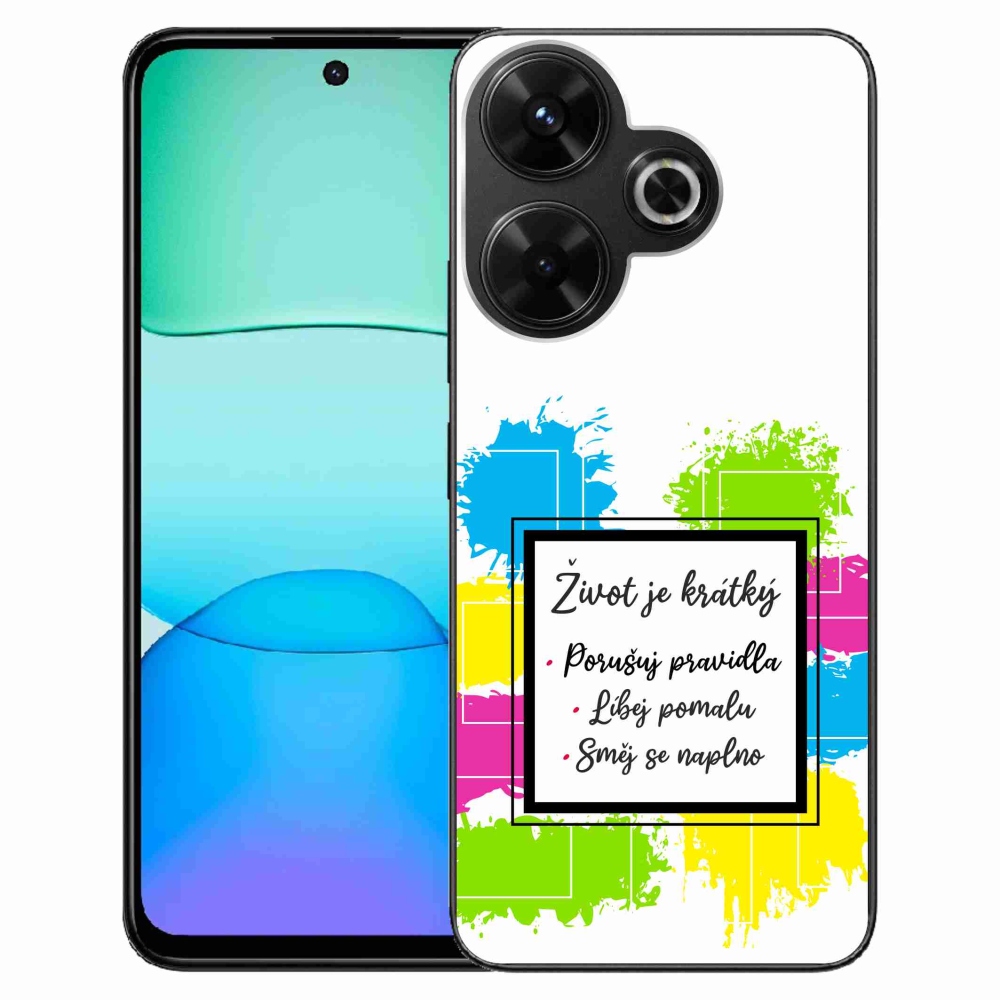Gelový kryt mmCase na Xiaomi Redmi 13 4G/Poco M6 4G  - citát 5 bílé pozadí