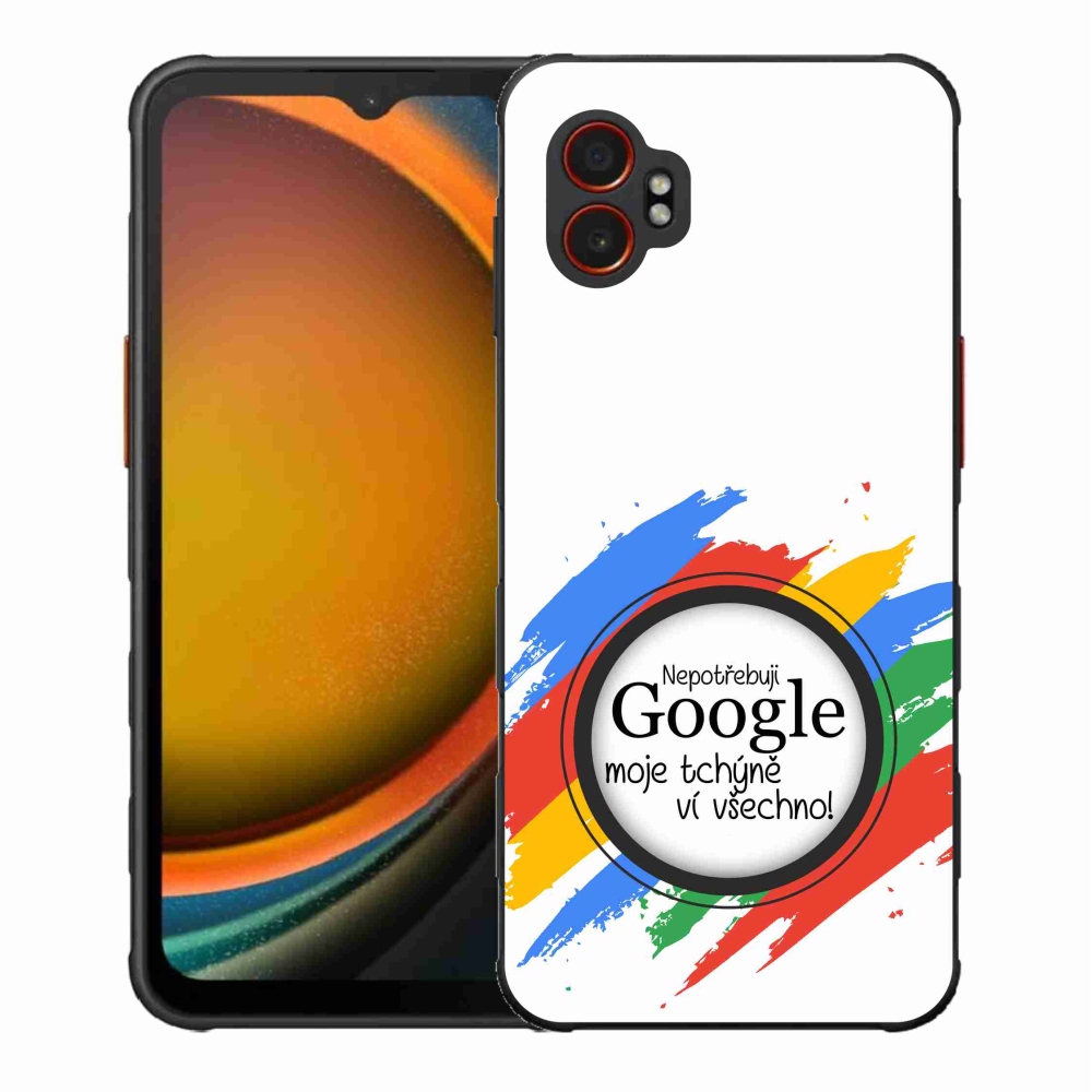Gelový kryt mmCase na Samsung Galaxy Xcover 7 Pro - tchýně ví všechno bílé pozadí