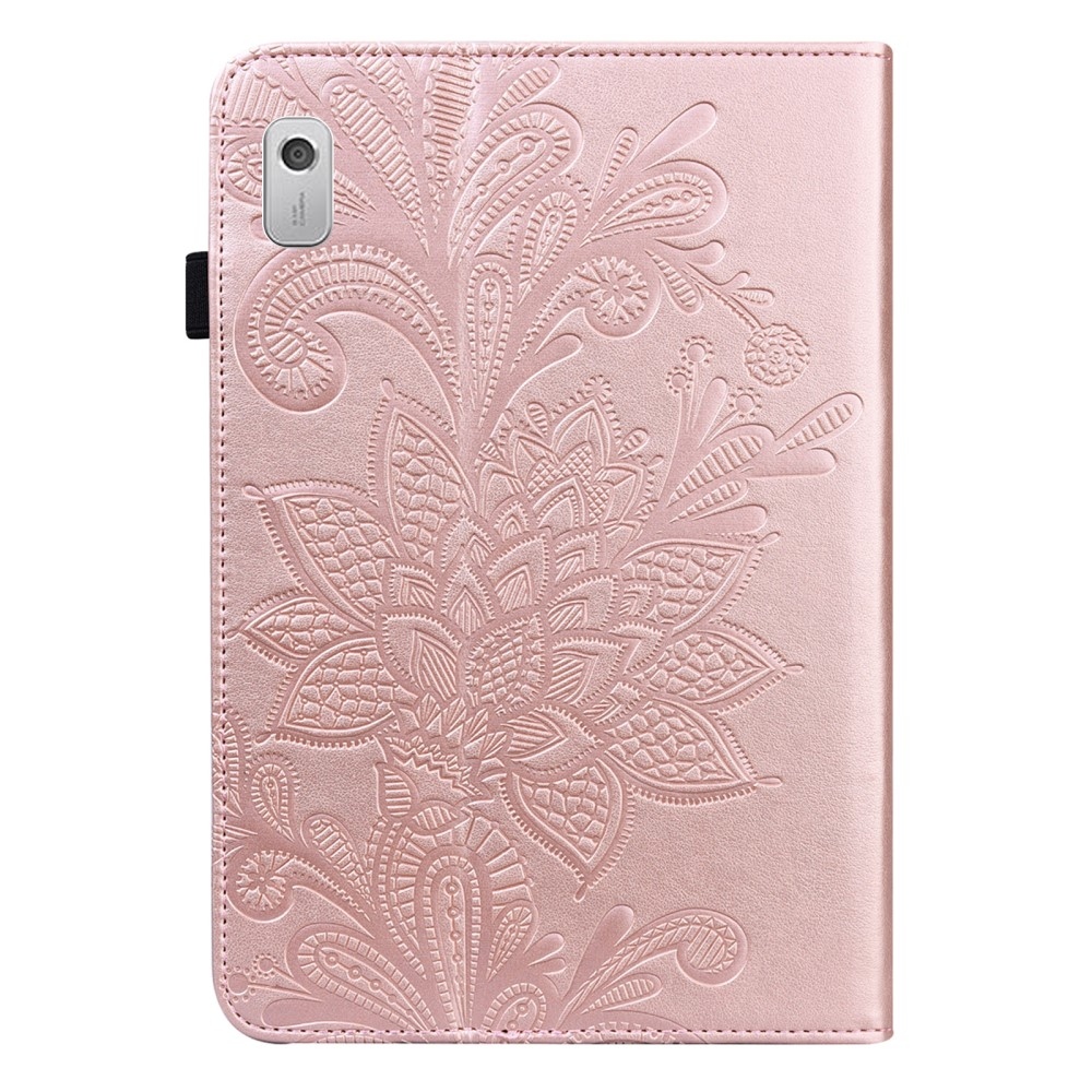 Flower zavírací pouzdro na Lenovo Tab M8 4. Gen (2024) - růžovozlaté