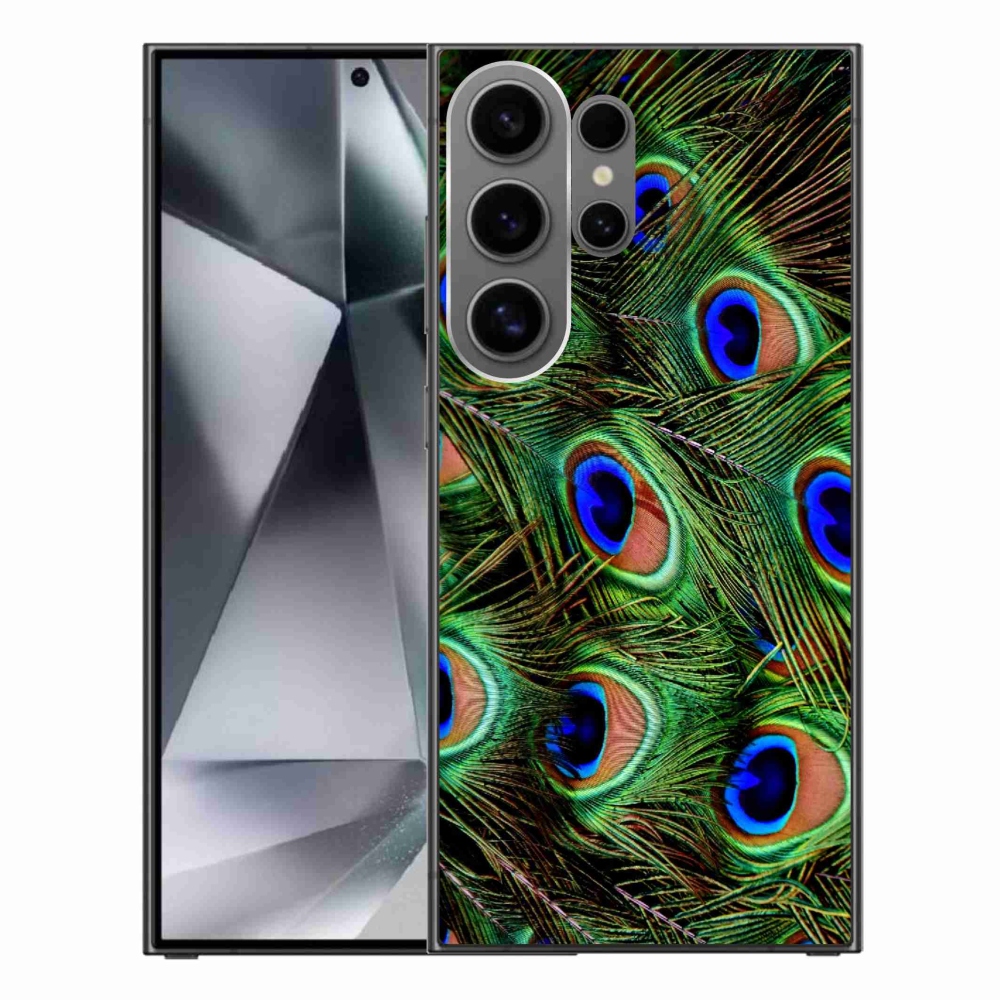 Gelový kryt mmCase na Samsung Galaxy S24 Ultra - paví peří