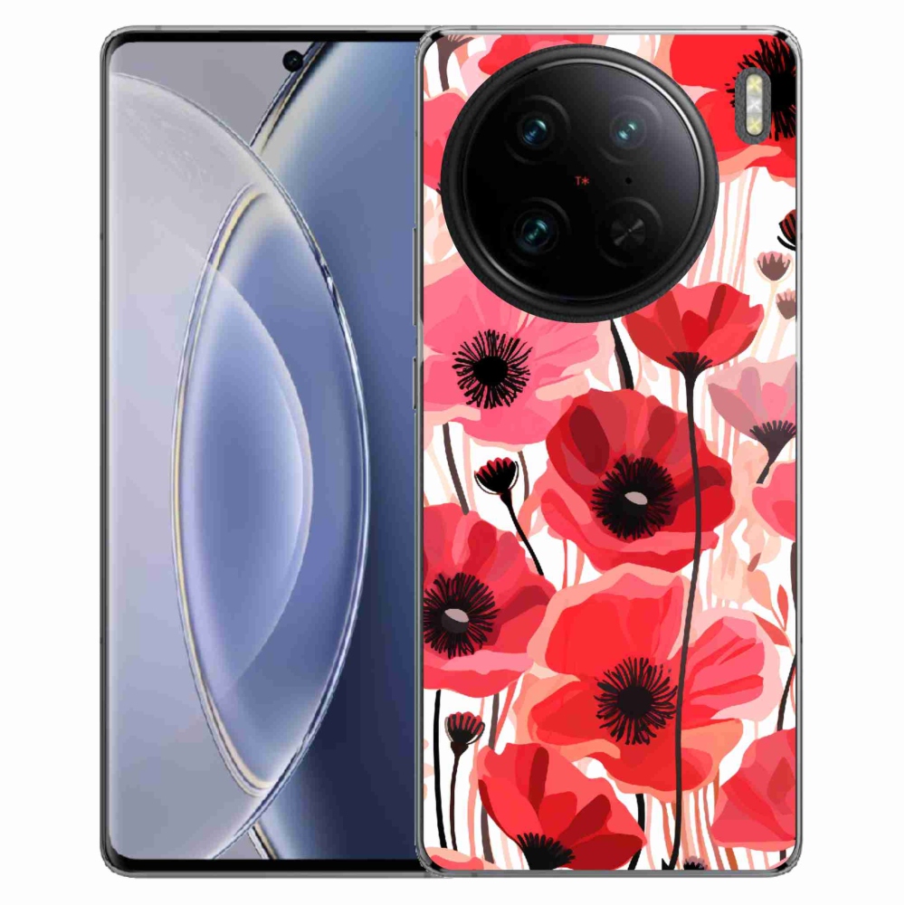 Gelový kryt mmCase na Vivo X90 Pro - vlčí mák 1