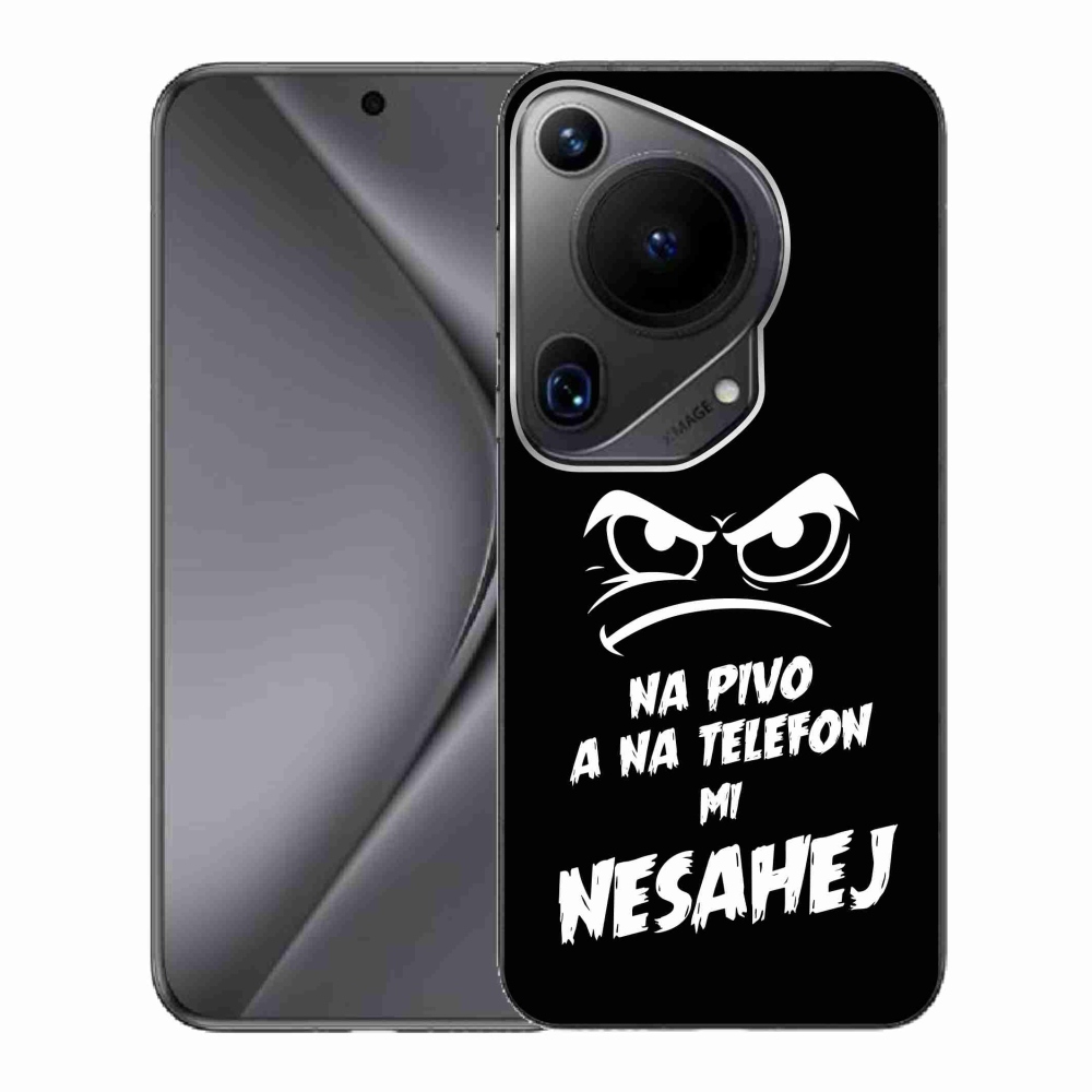 Gelový kryt mmCase na Huawei Pura 70 Ultra - pivní motiv 2 černé pozadí