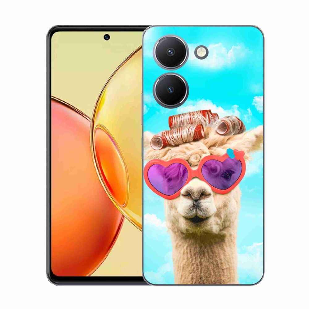 Gelový kryt mmCase na Vivo Y36 - lama s brýlemi