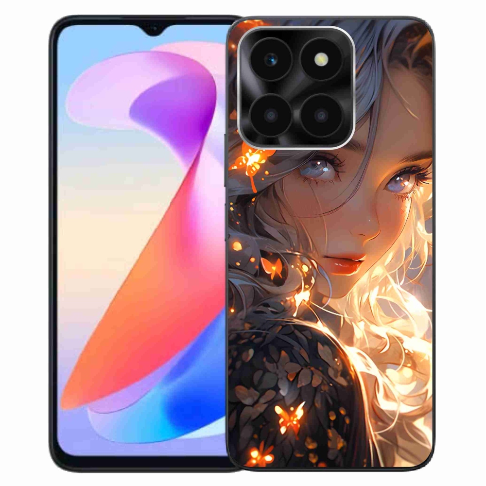 Gelový kryt mmCase na Honor X6a - dívka a motýli