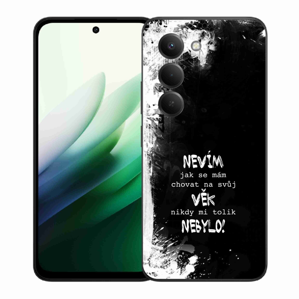Gelový kryt mmCase na Xiaomi Redmi 15 5G (169mm) - vtipný text 14 černé pozadí