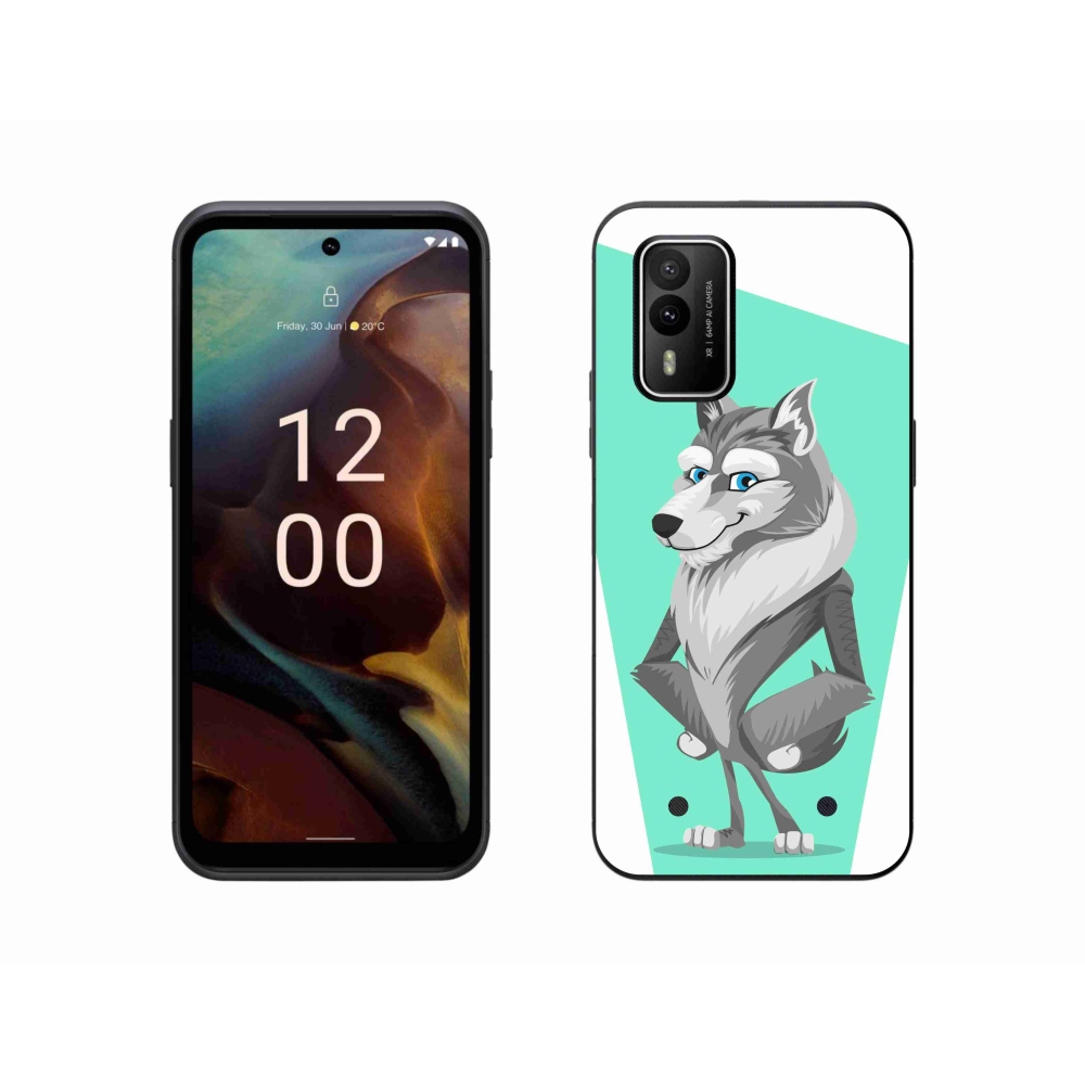 Gelový kryt mmCase na Nokia XR21 - kreslený vlk