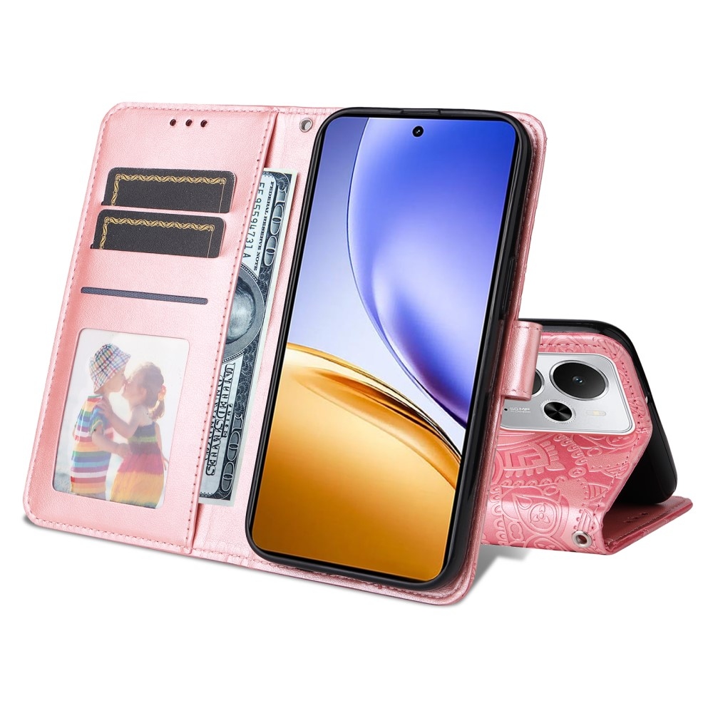 Sunflower knížkové pouzdro na Realme 14 5G - růžové