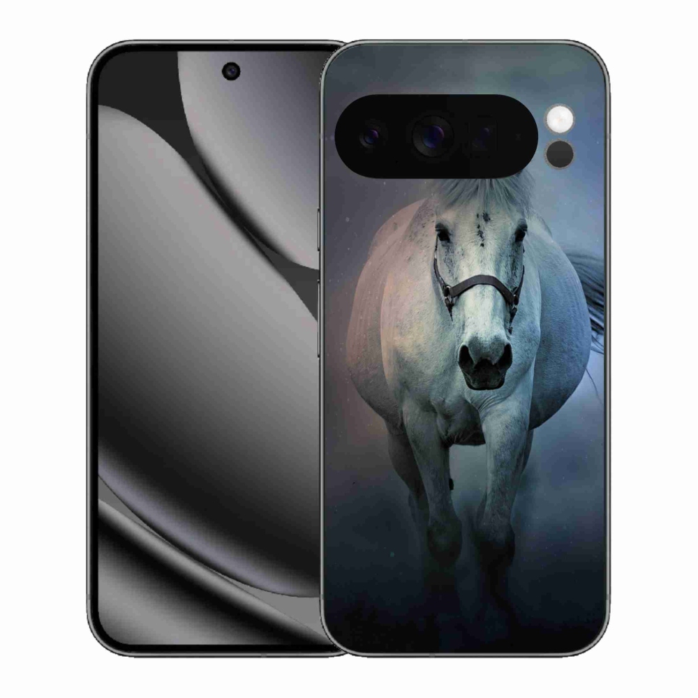 Gelový kryt mmCase na Google Pixel 10 Pro XL - běžící bílý kůň
