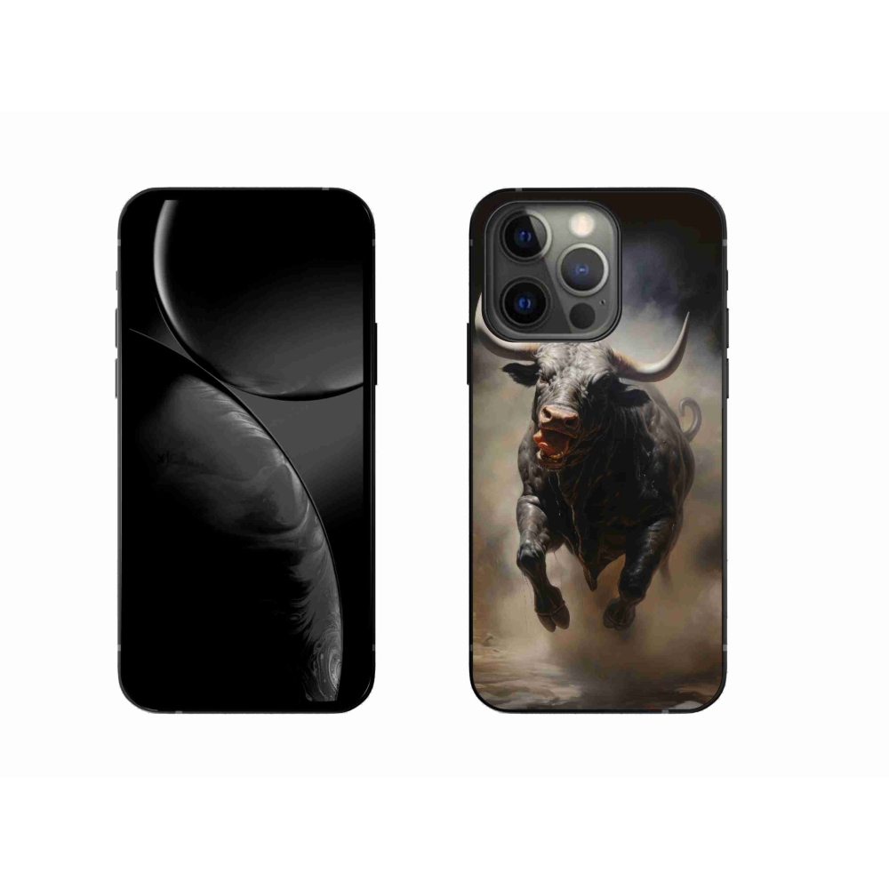 Gelový kryt mmCase na iPhone 13 Pro - rozzuřený býk