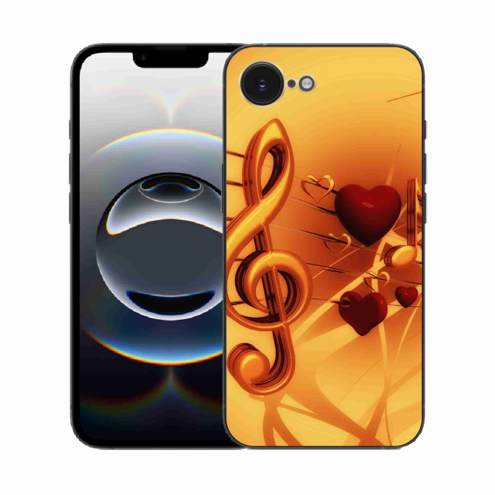 Gelový kryt mmCase na iPhone 16e - noty