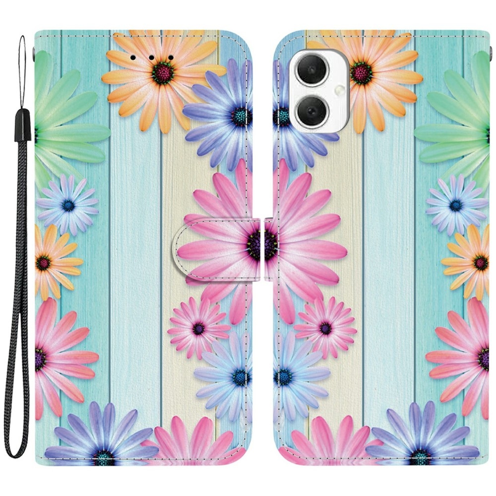 Versatile knížkové pouzdro na Samsung Galaxy A06 4G - barevné gerbery
