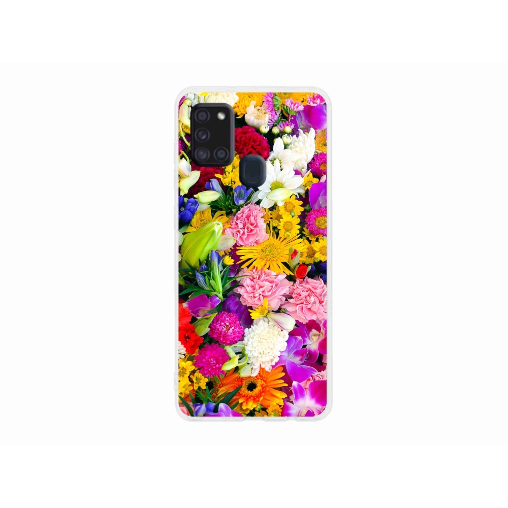 Gelový kryt mmCase na Samsung Galaxy A21s - květiny 12