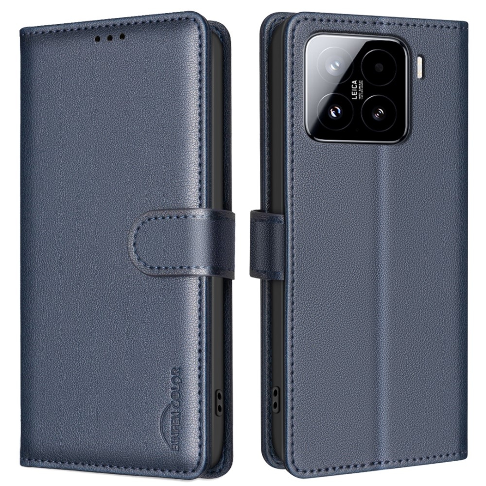 BINFEN knížkové pouzdro na Xiaomi 15 - modré
