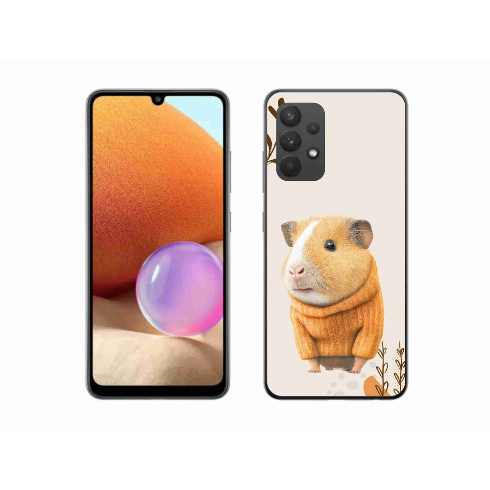 Gelový kryt mmCase na Samsung Galaxy A32 4G - morče ve svetru