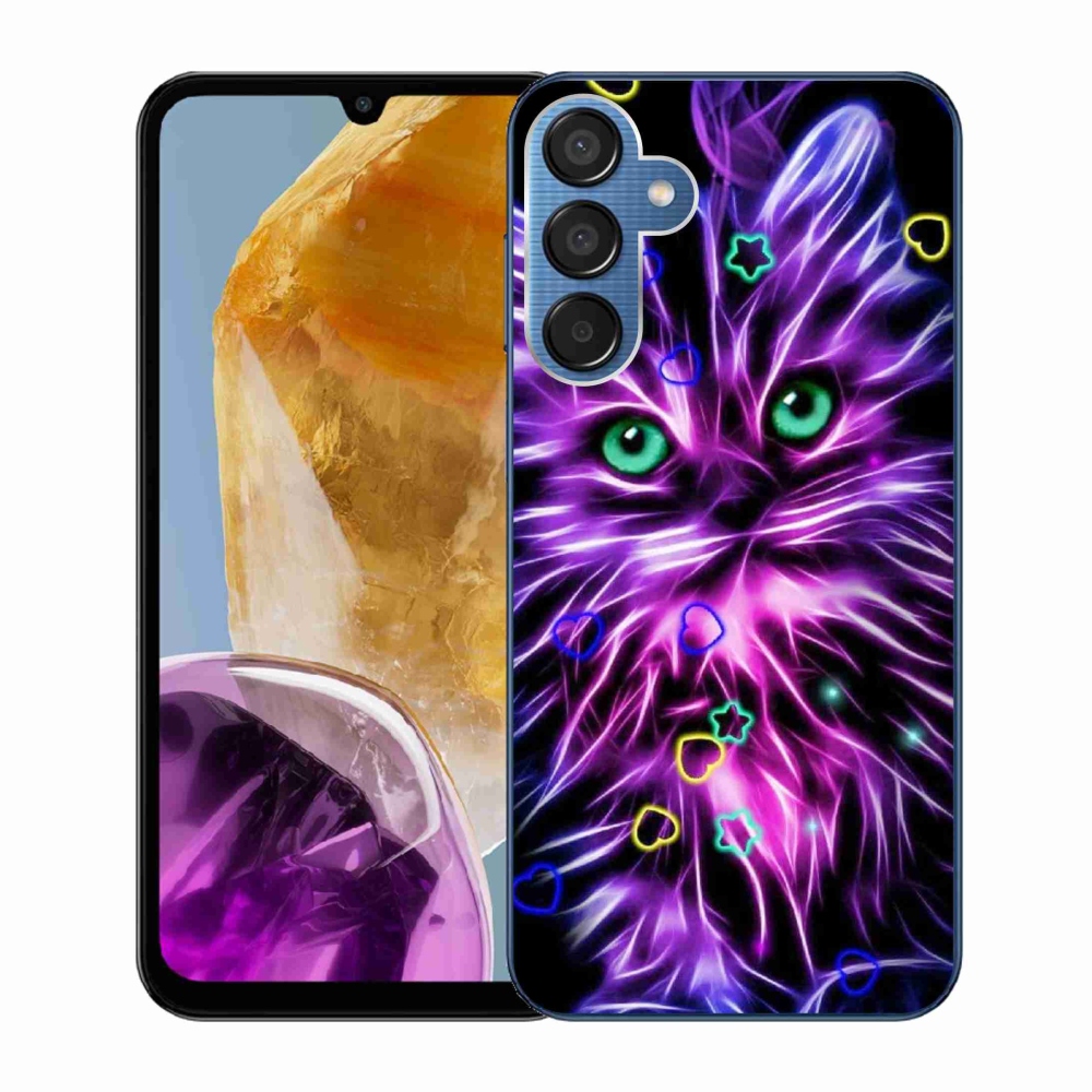 Gelový kryt mmCase na Samsung Galaxy M15 5G - abstraktní kočka