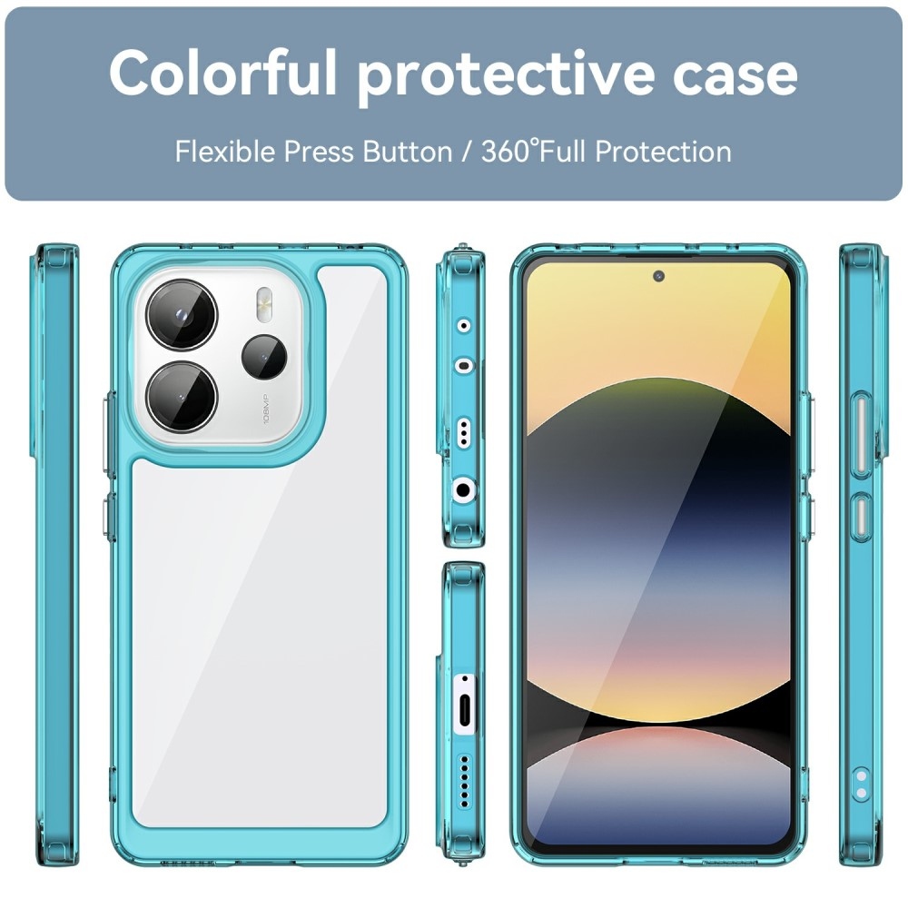 Gelový obal s pevnými zády na Xiaomi Redmi Note 14 - světlemodrý