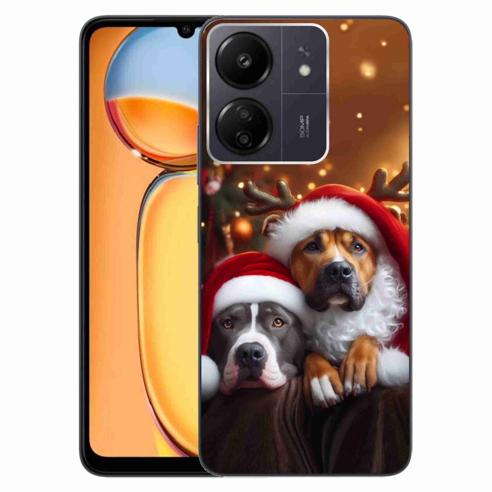 Gelový kryt mmCase na Xiaomi Poco C65/Redmi 13C - vánoční psi