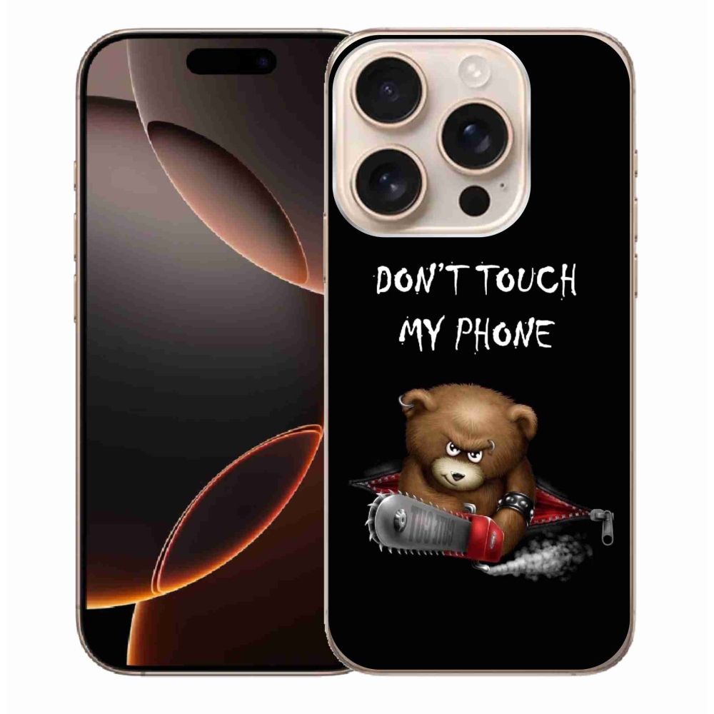 Gelový kryt mmCase na iPhone 16 Pro Max - nesahej na telefon