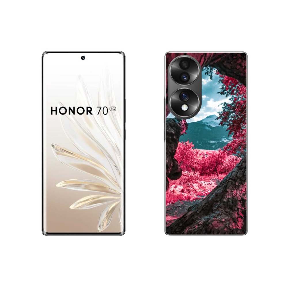 Gelový kryt mmCase na Honor 70 - výhled na hory