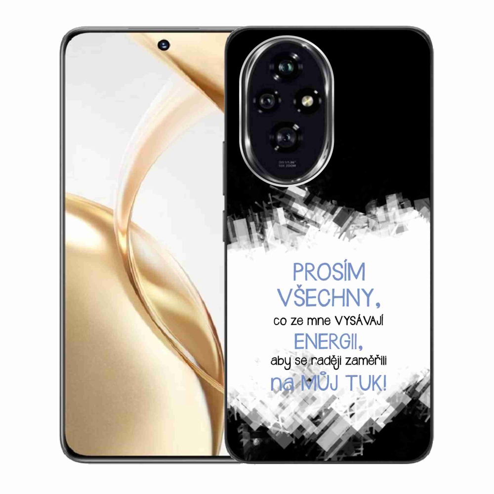 Gelový kryt mmCase na Honor 200 5G - vtipný text 1 modrý