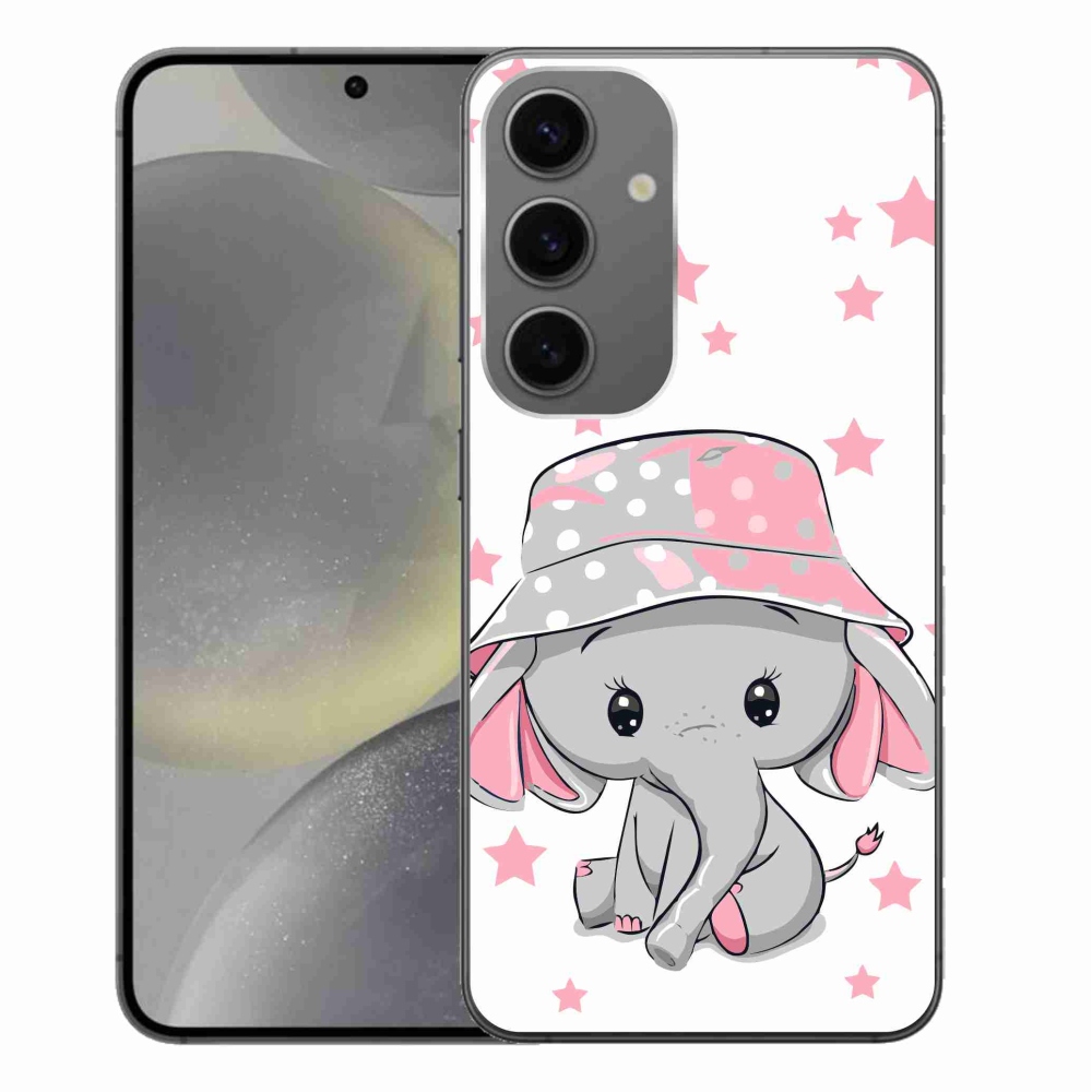 Gelový kryt mmCase na Samsung Galaxy S24+ - růžový slon