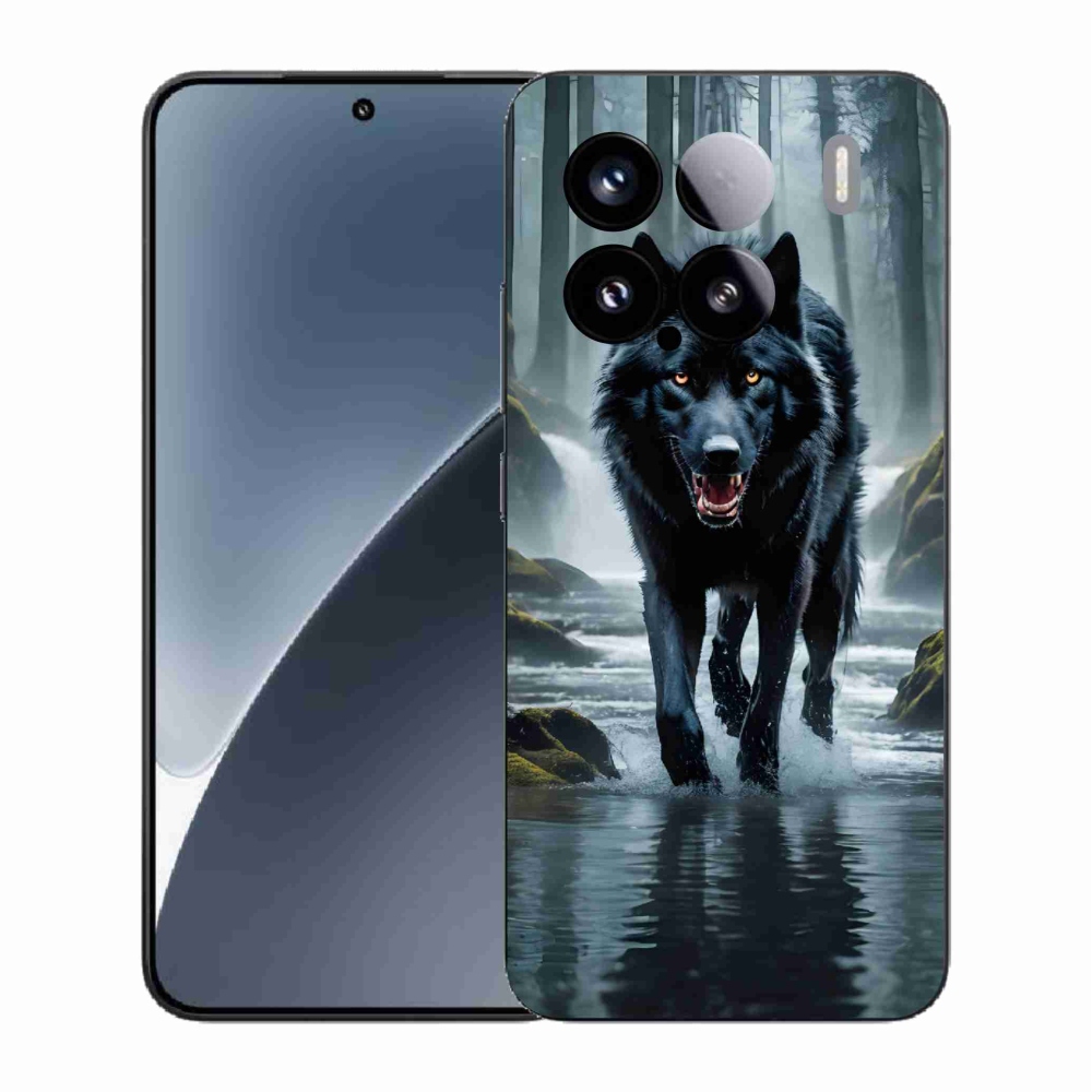 Gelový kryt mmCase na Xiaomi 15 - černý vlk