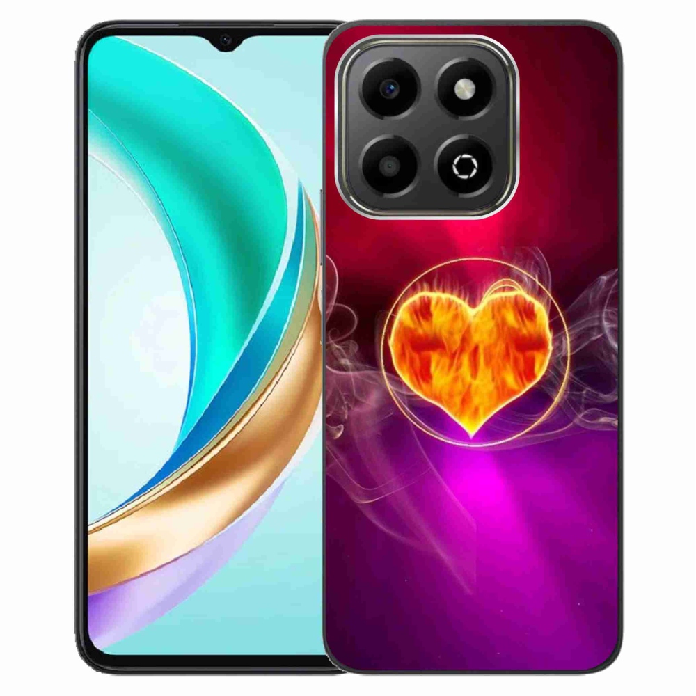 Gelový kryt mmCase na Honor X6b - ohnivé srdce