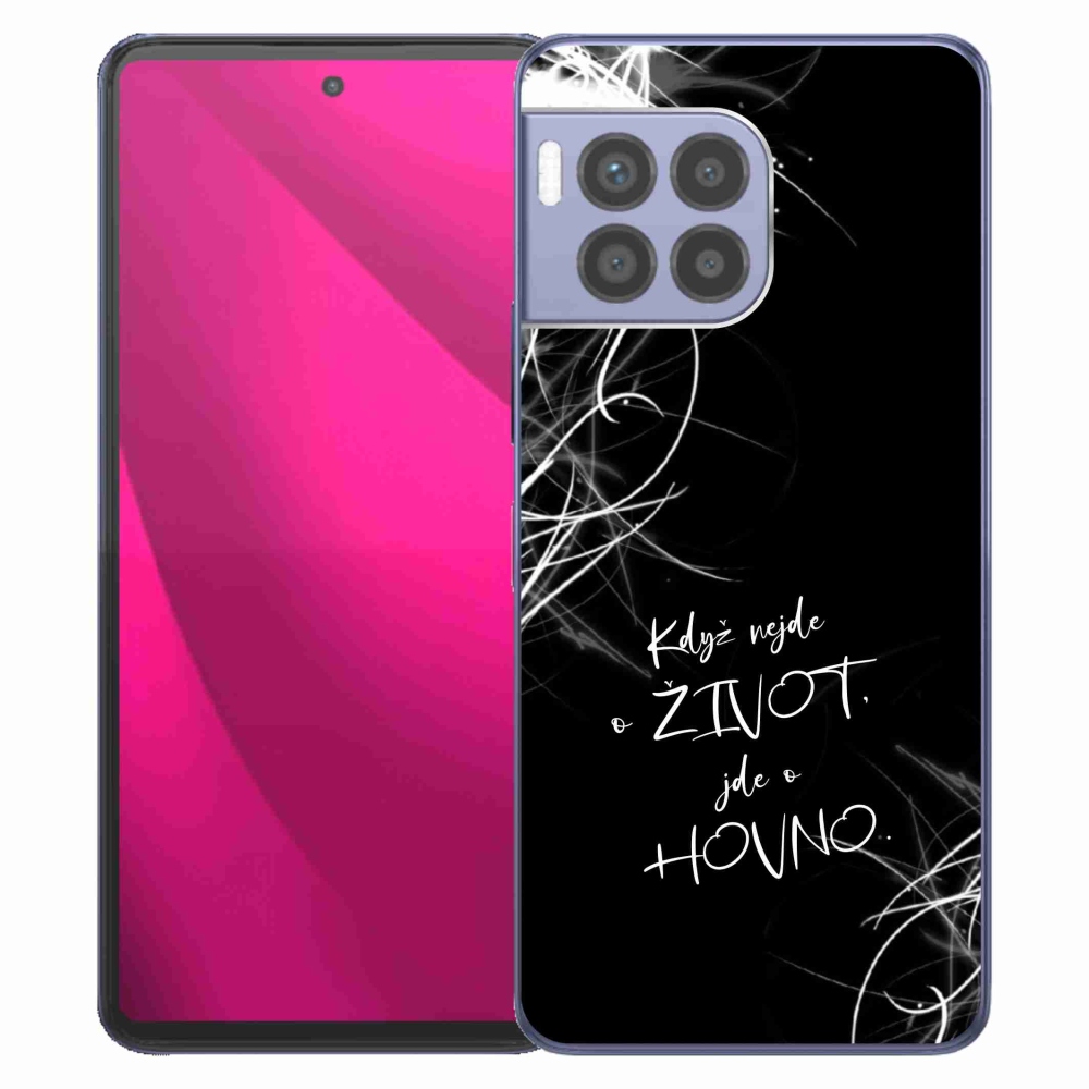 Gelový kryt mmCase na T-Mobile T Phone 2 Pro - vtipný text 16 černé pozadí