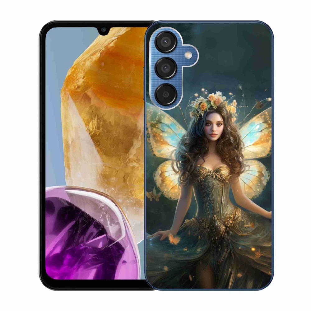 Gelový kryt mmCase na Samsung Galaxy M15 5G - motýlí žena
