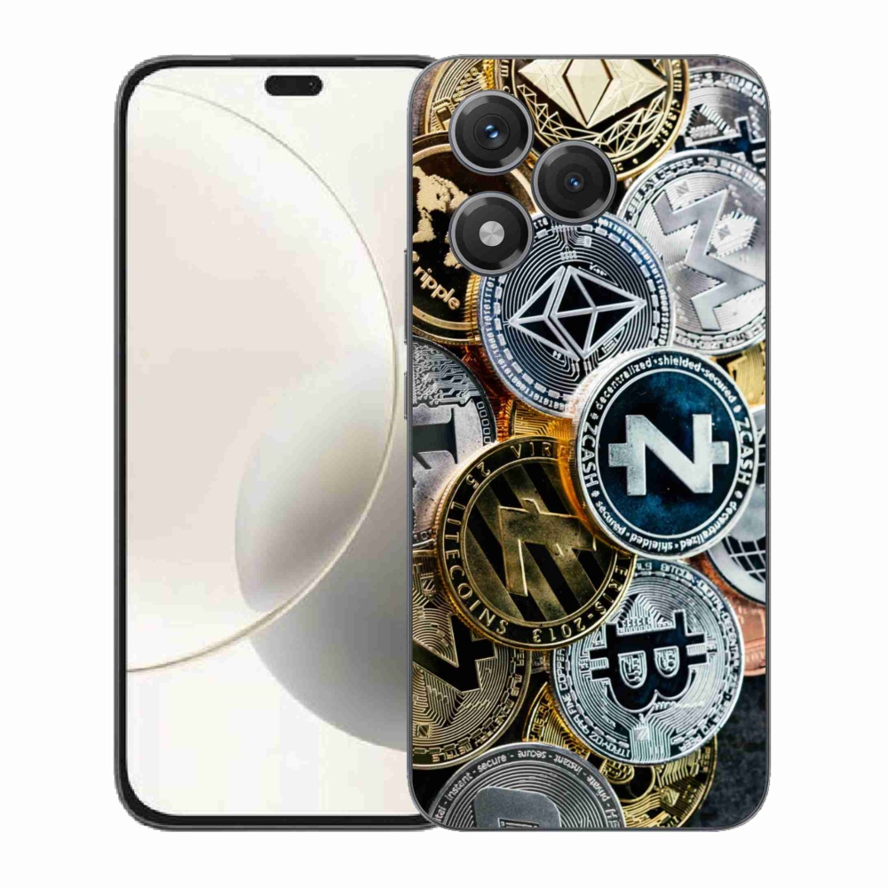 Gelový kryt mmCase na Honor 400 Lite - kryptoměny